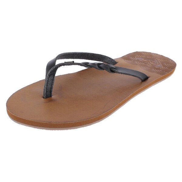 roxy braided flip flops