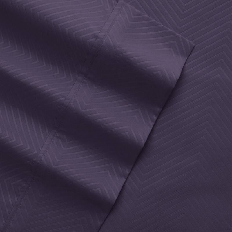 Becky Cameron Chevron 4-piece Deep Pocket Bed Sheet Set