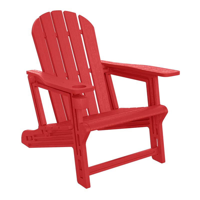 Coastline Outdoor Poly Adirondack Chair with Side Table