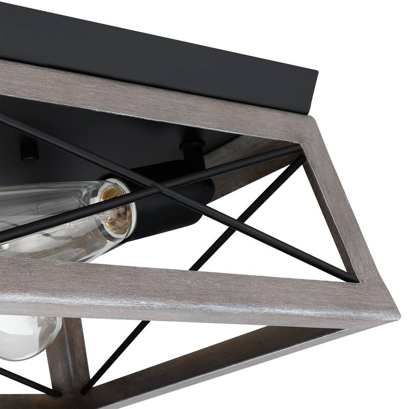 2 Light Farmhouse Flush Mount Ceiling Light