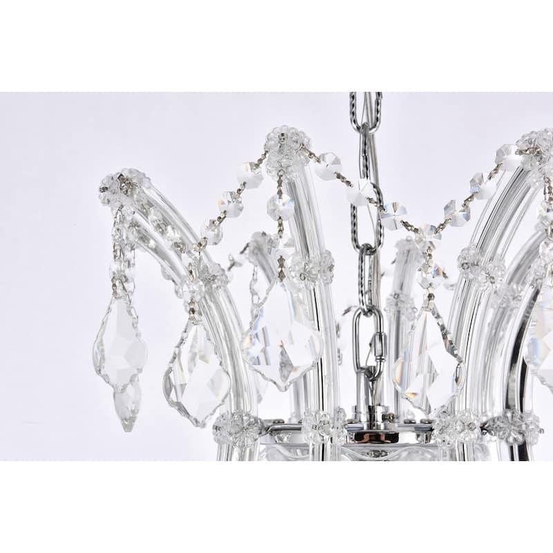 Fleur Illumination Collection Chandelier D:36in H:36in Lt:24 Chrome Finish