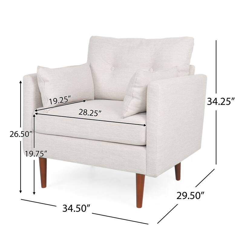 Symonds Tufted Club Chair with Accent Pillows by Christopher Knight Home