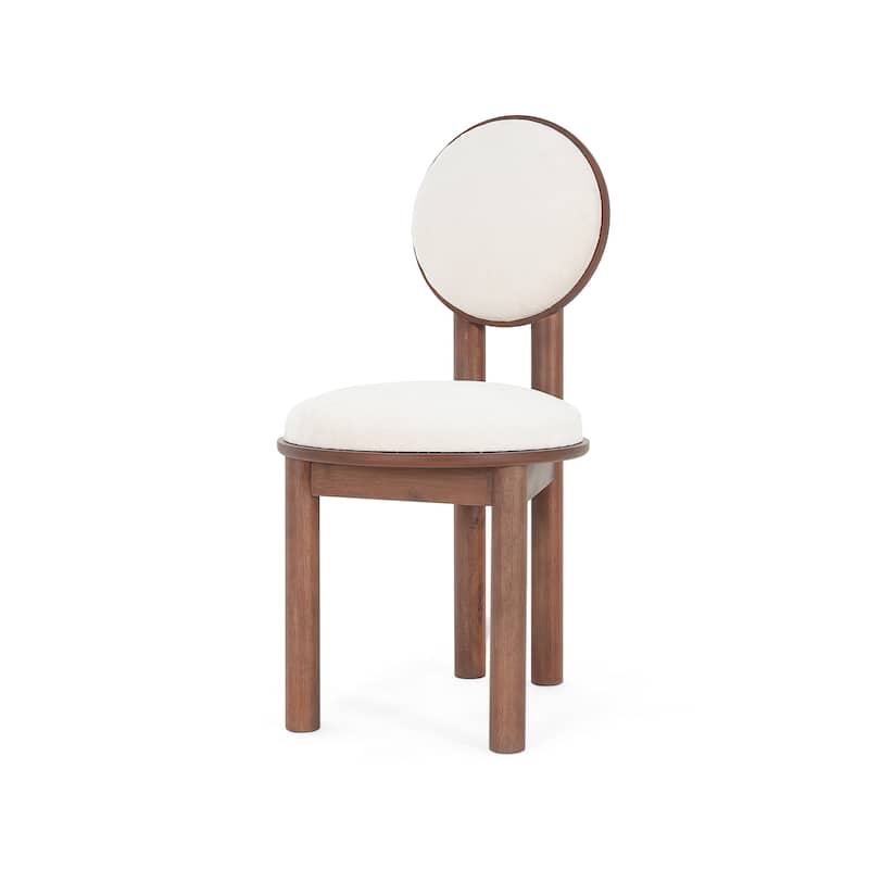 Christopher Knight Home Morell Beige Upholstered Wooden Dining Chairs (Set of 2)