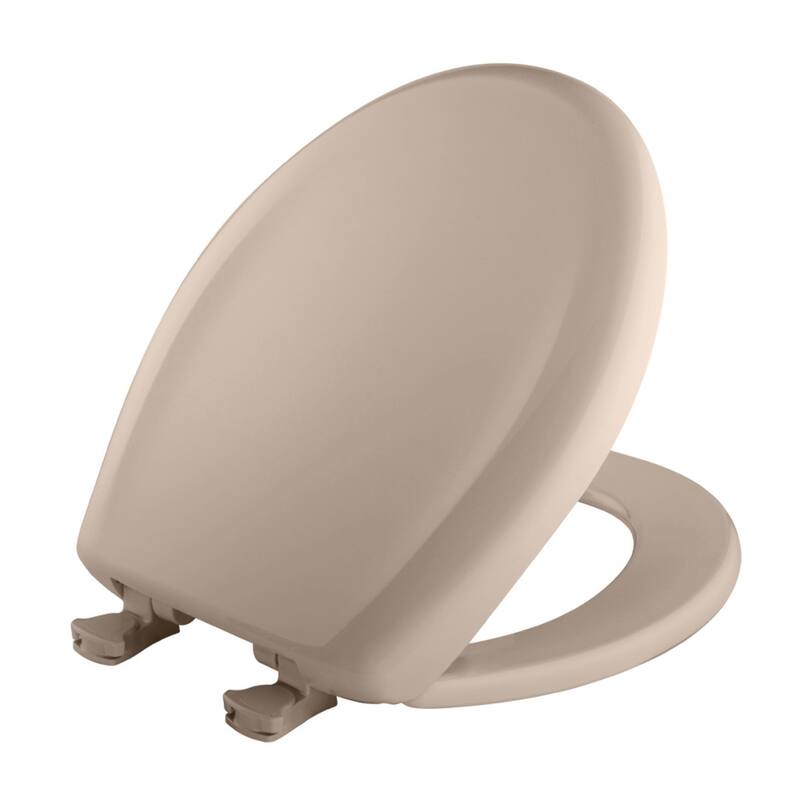 Bemis STA-TITE Seat Fastening System Residential Plastic EasyClean & Change Toilet Seat Ice Gray - 14.75" x 2.63" x 18.75" - Fawn Beige