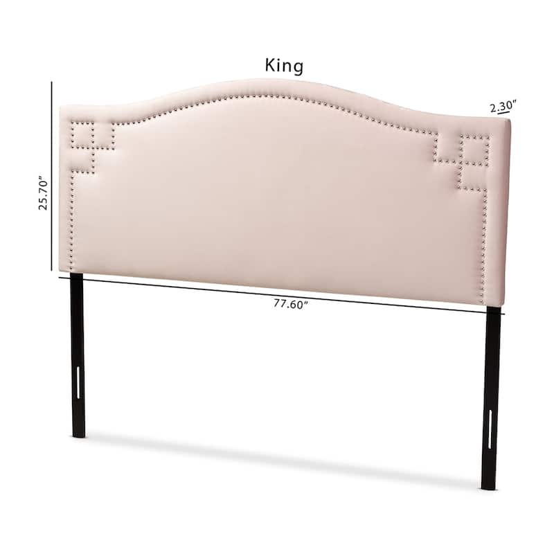 Aubrey Modern and Contemporary Velvet Fabric Upholstered Headboard
