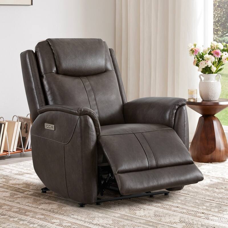 Spruce & Spring Zero Gravity Power Recliner Chair for Adults - Chocolate