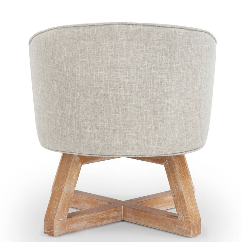 Calssic 360 Degree Swivel Accent Chair with Cross-shaped Base