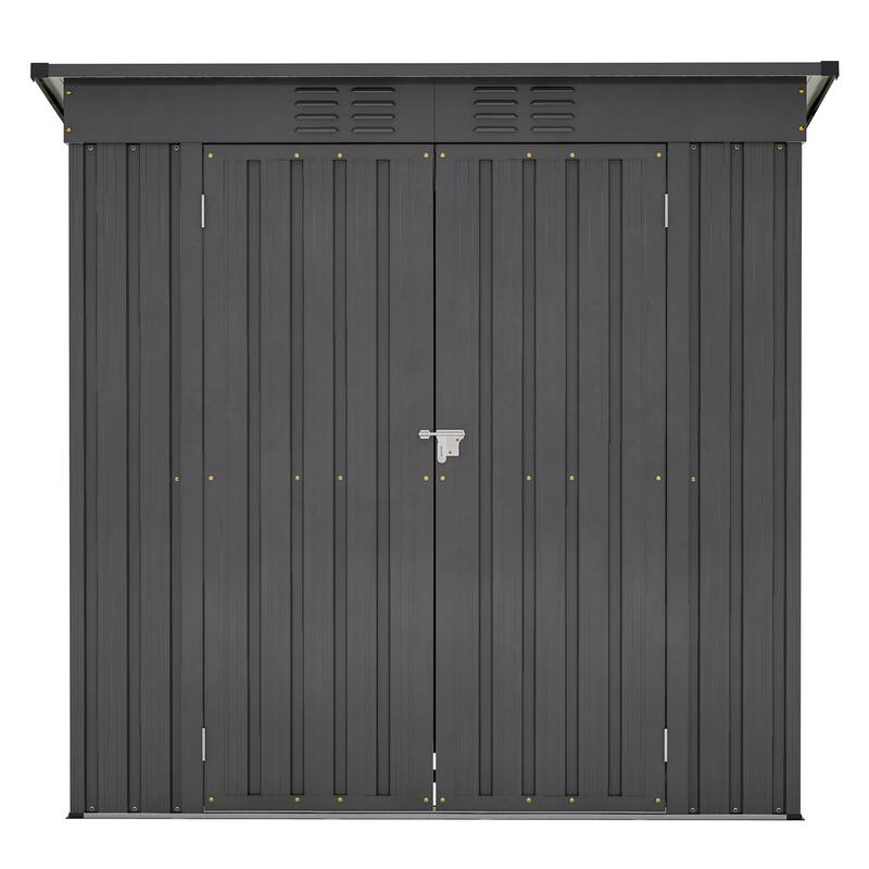 6x4 ft Outdoor Storage Shed, All Weather Tool Shed