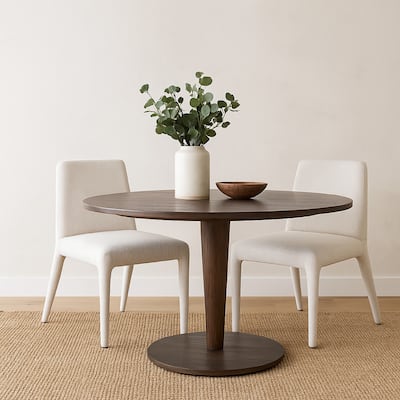 Hena Dining Side Chair Set of 2, Light Oat Polyester Upholstered Frame