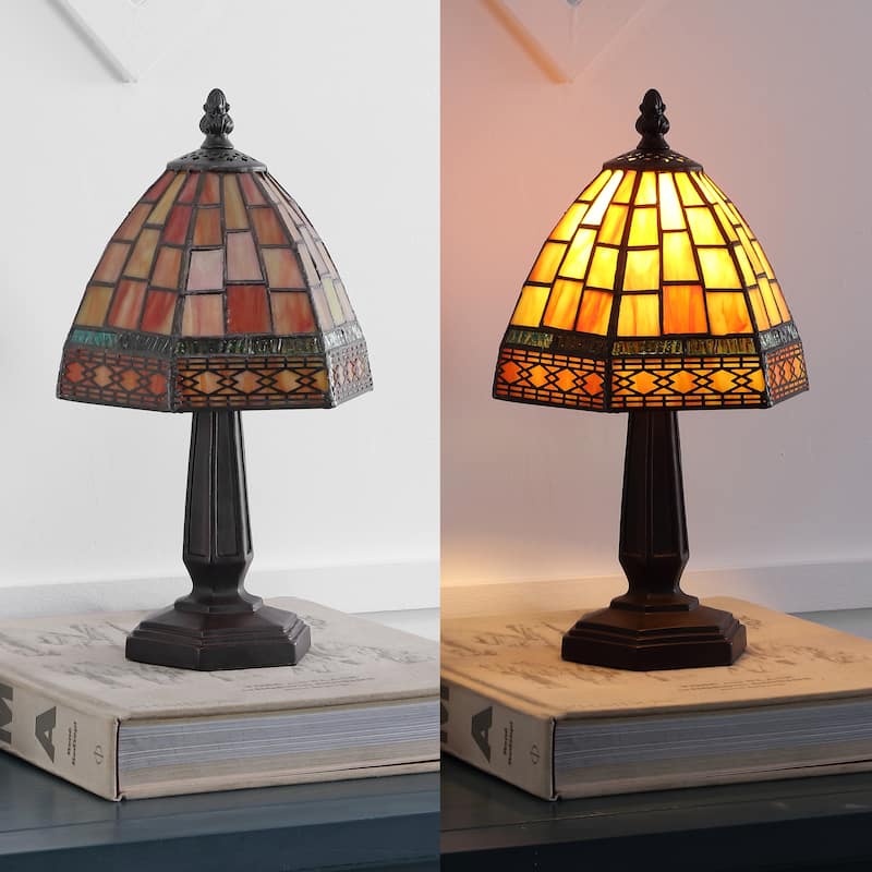 Liberty Tiffany-Style 12" LED Table Lamp, Bronze by JONATHAN Y