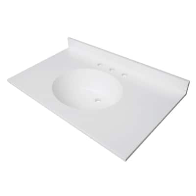 Kingston Brass KVPB3722A38 Wimbeldon 37" Solid Surface Vanity Top with