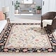 preview thumbnail 4 of 13, SAFAVIEH Handmade Chelsea Blaithin Floral Wool Rug 8' x 10' - Ivory/Black - Rectangle