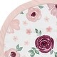 preview thumbnail 3 of 2, Burgundy Pink Watercolor Floral Girl Baby Tummy Time Playmat - Blush Maroon Wine Rose Green White Shabby Chic Flower Farmhouse