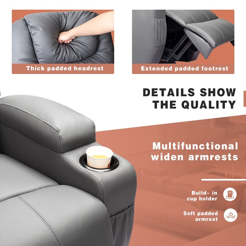 Homall Faux Leather Power Lift Recliner Chair with Massage