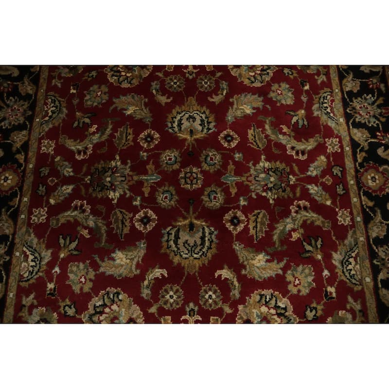 Hand Knotted Oriental 100% Wool Carpet Traditional Floral Red Agra Area Rug - 6' 5'' X 4' 2''