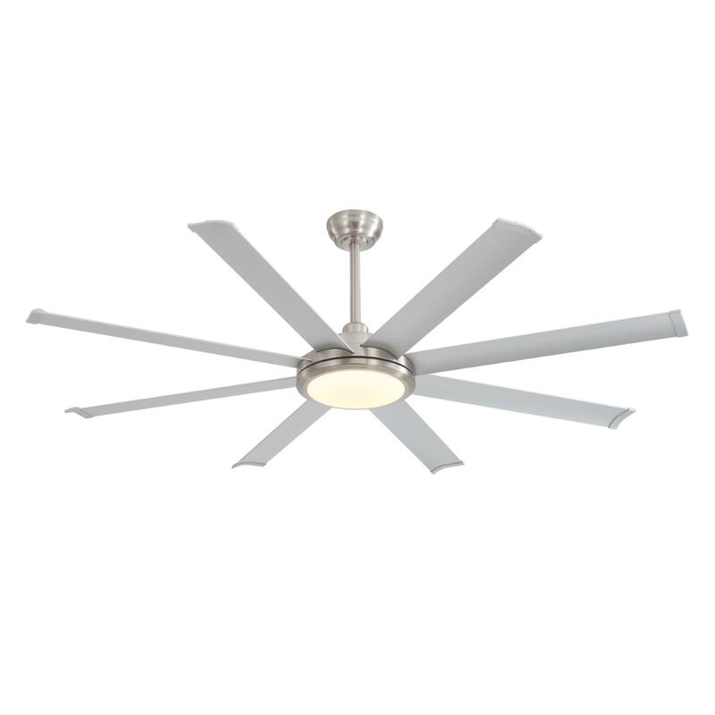 WINGBO 64" and 72" and 80" and 96" Indoor Ceiling Fan with LED Light and Remote