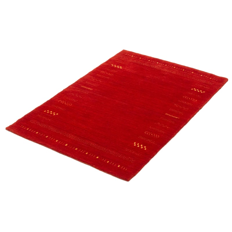 Kashkuli Gabbeh Red Rug 3'11" x 5'10" - 3'11 x 5'10