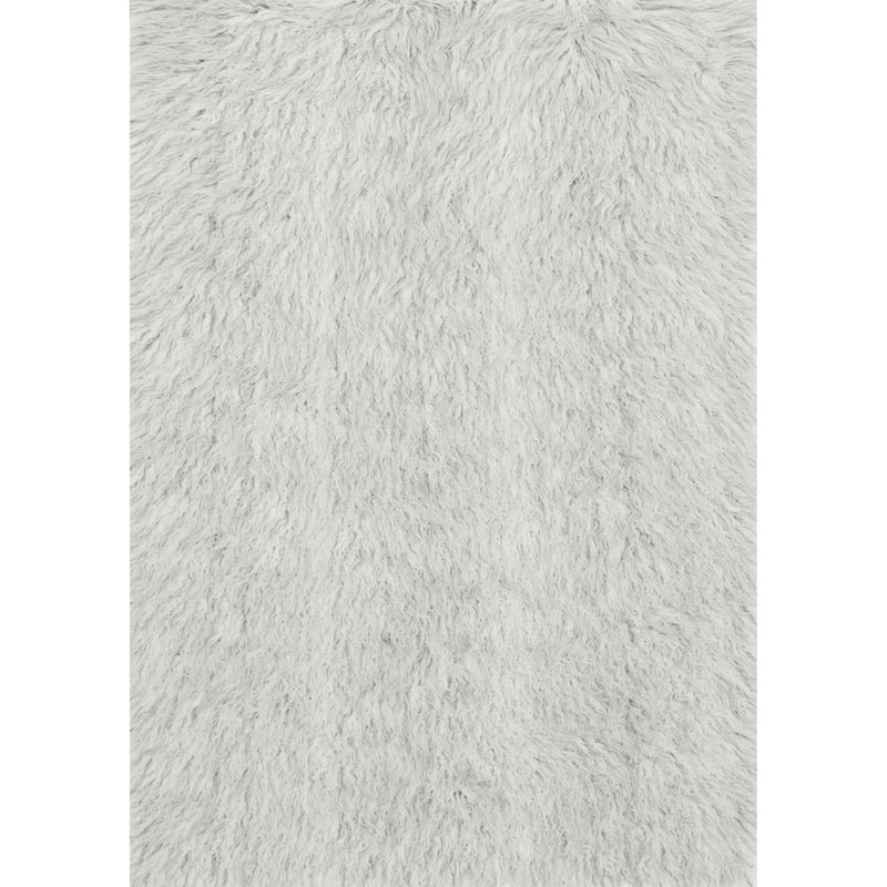 Alexander Home Faux Sheepskin Textured Shag Rug - 5' x 7' 6" - Ivory/Silver - Rectangle