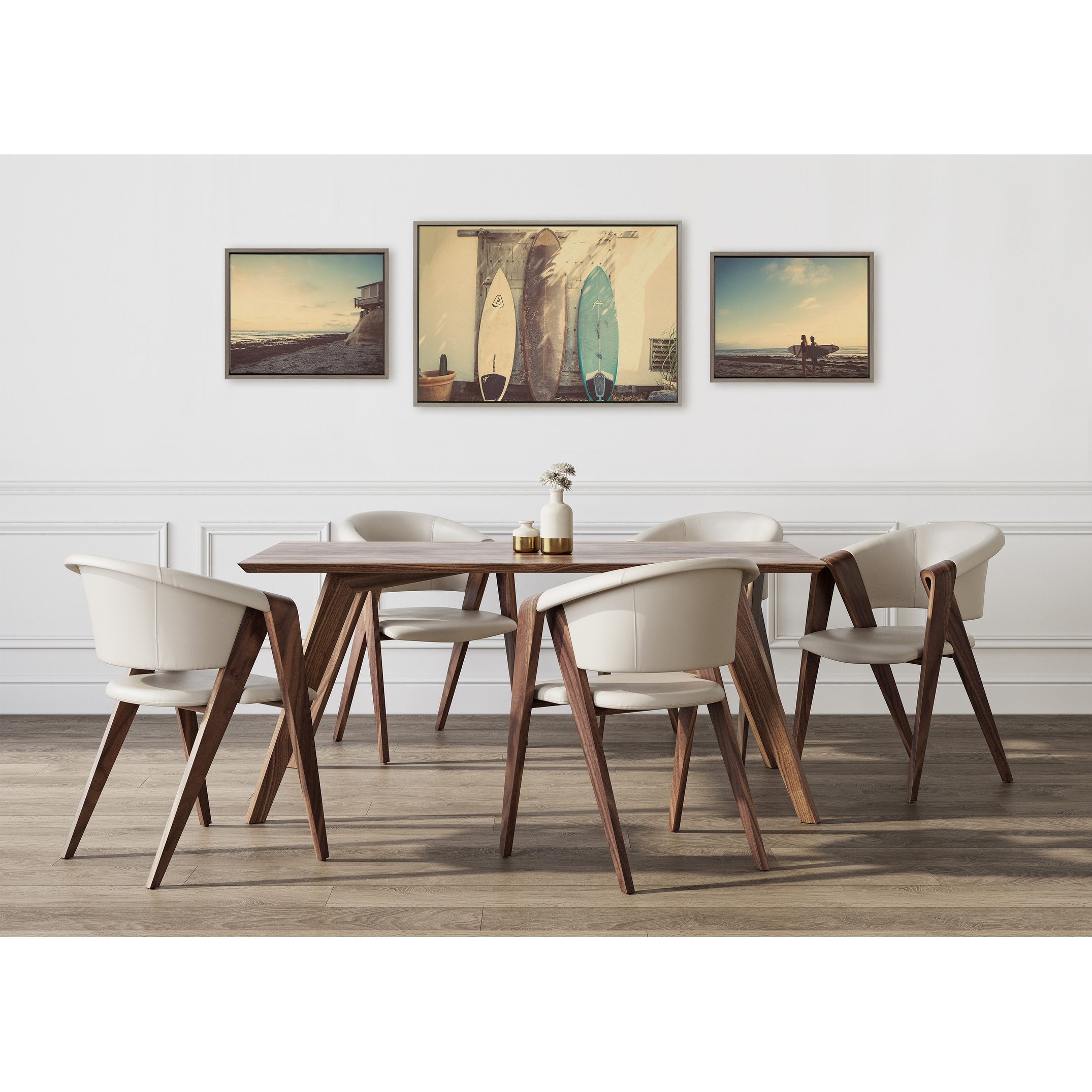 Kate and Laurel Sylvie Beach Canvas Art Set by Saint and Sailor Studios