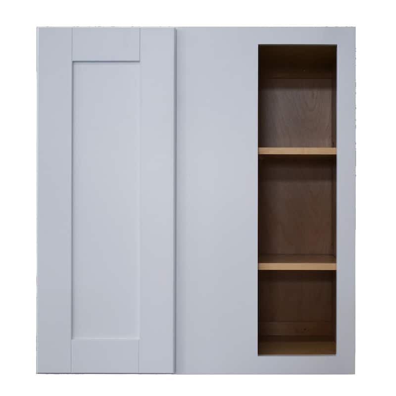 Sunny Wood Shaker Hill 27" x 30" Blind Corner Wall Cabinet - Designer White