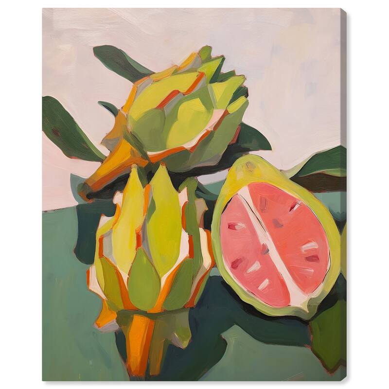 Wynwood Studio Canvas Food and Cuisine Exotic Edible Green and Light Red Modern & Contemporary Wall Art Canvas Print