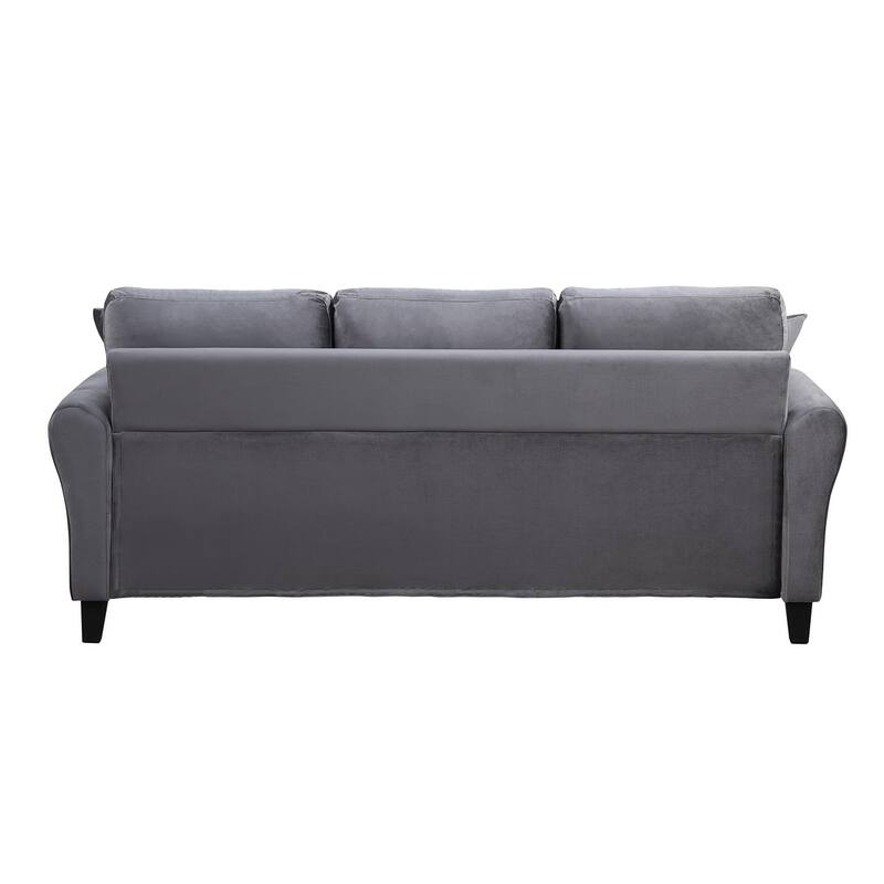 Velvet Couch with 2 Pillow Living Room Furniture 3 Seater Sofa