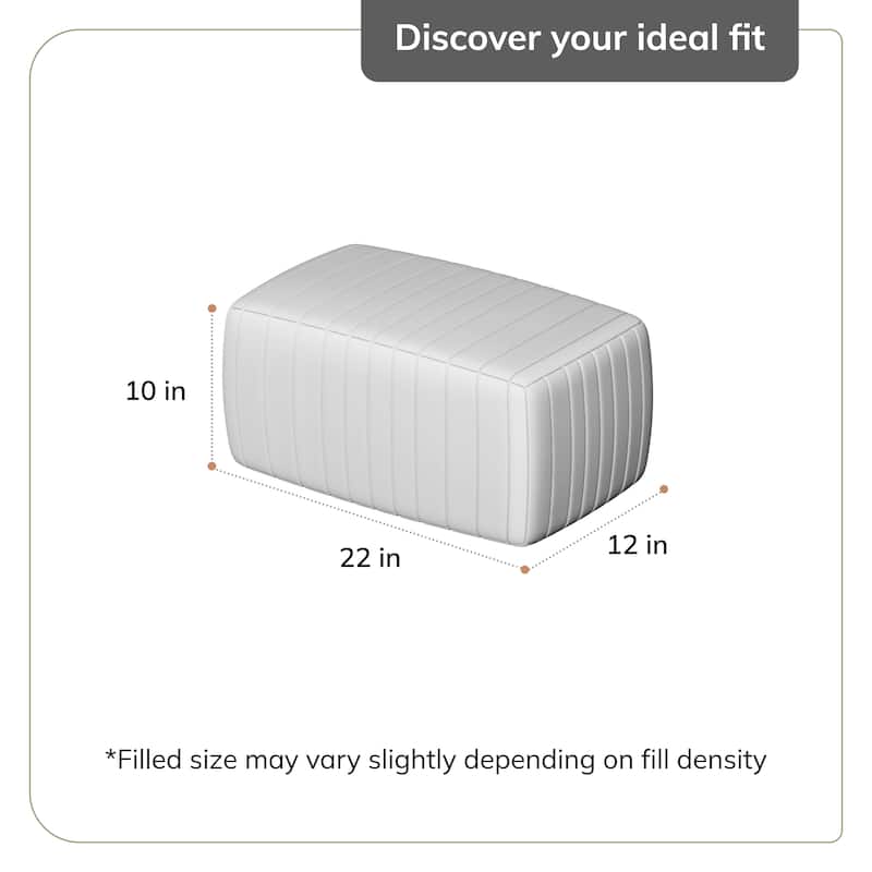 Jani Footrest Bench Ottoman Pouf - Handcrafted for Seating, Footrest, Home Decor for Living Room, Bedroom Pouf