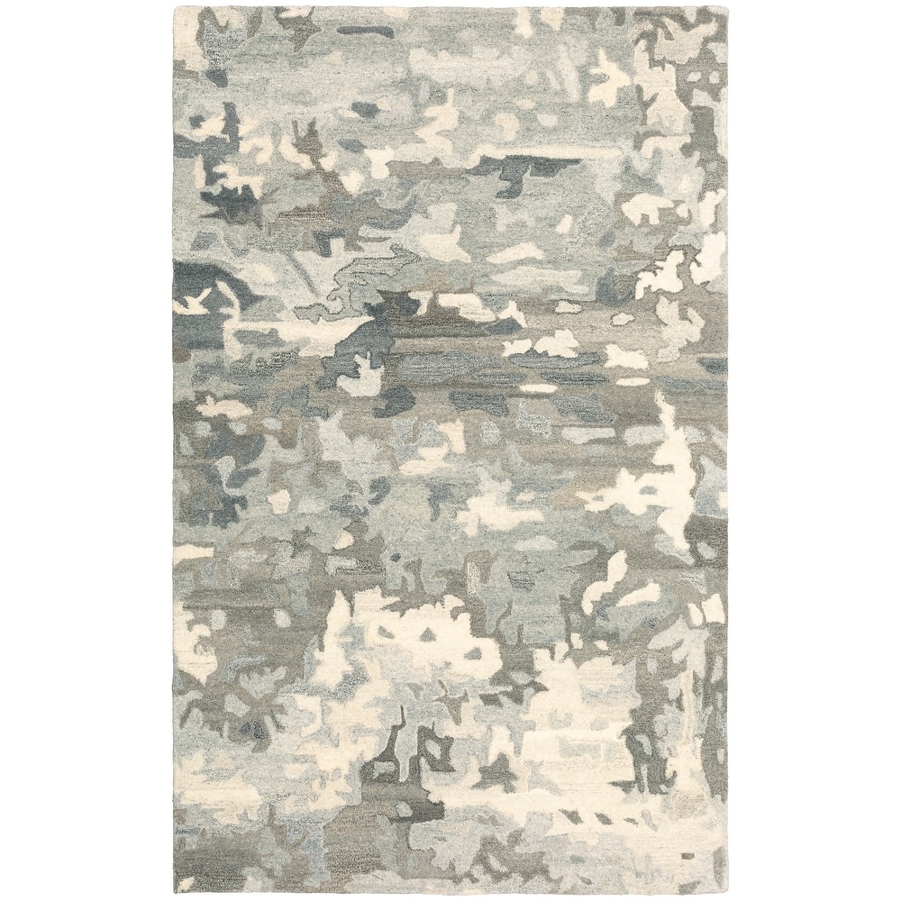 Style Haven Alana Abstract Shadows Hand-made Natural Colored Wool Area Rug