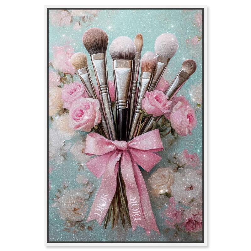 Bouquet of Make Up Brushes Canvas by Art Remedy - 10" x 15" - White