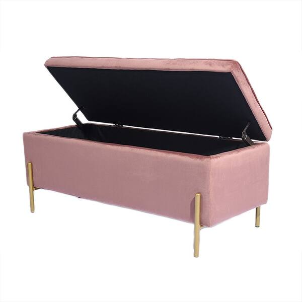 Furniture R Upholstered Flip Top Storage Bench Overstock 31267008