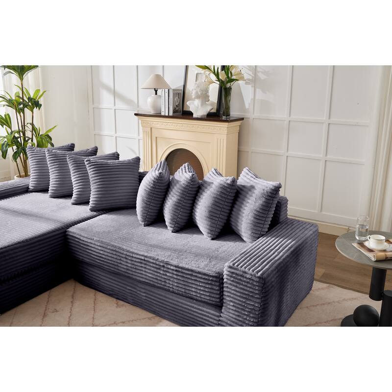 Convertible Corduroy Sofa Bed, Foldable Floor Couch, Space-Saving Sleeper Mattress Sofa, Multi-Functional Folding Bed