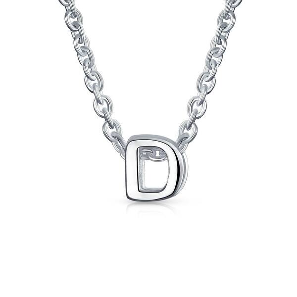 Shop Bling Jewelry 925 Silver Small Letter D Initial Pendant Necklace Overstock 19503436