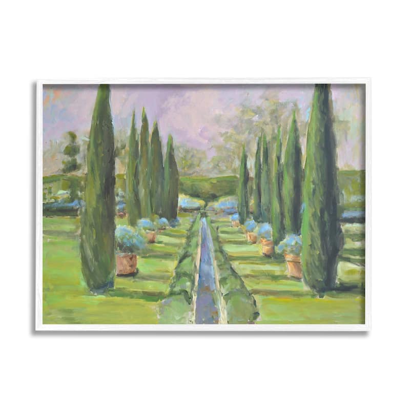 Stupell Elegant Manicured Gardens Landscaped Topiary Greenery Framed Wall Art, Design by Allayn Stevens - Green