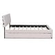 preview thumbnail 9 of 32, Eye-catching Design Teddy Fleece Upholstered Platform Bed with Twin XL Trundle, LED Light, Queen Size