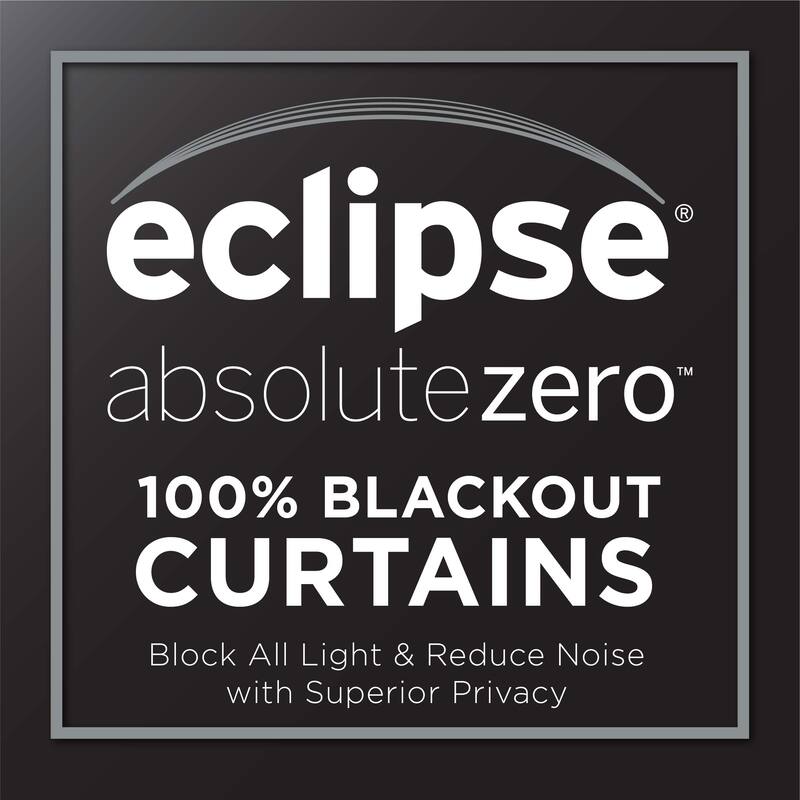 Eclipse Nora Botanical Print Absolute Zero Blackout Window Panel