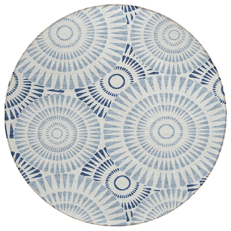 HomeRoots Geometric Transitional Rectangle Outdoor Rug