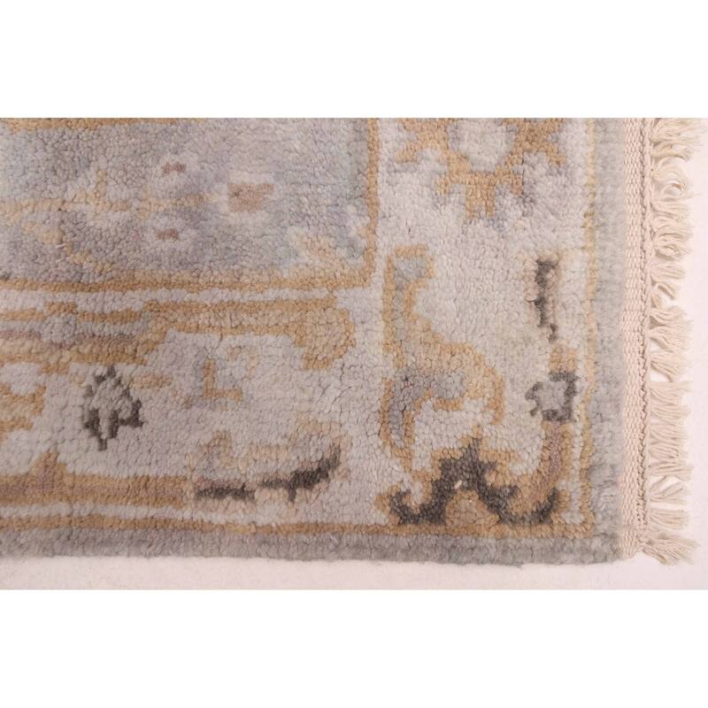 ECARPETGALLERY Hand-knotted Royal Oushak Grey Wool Rug - 3'1 x 11'8