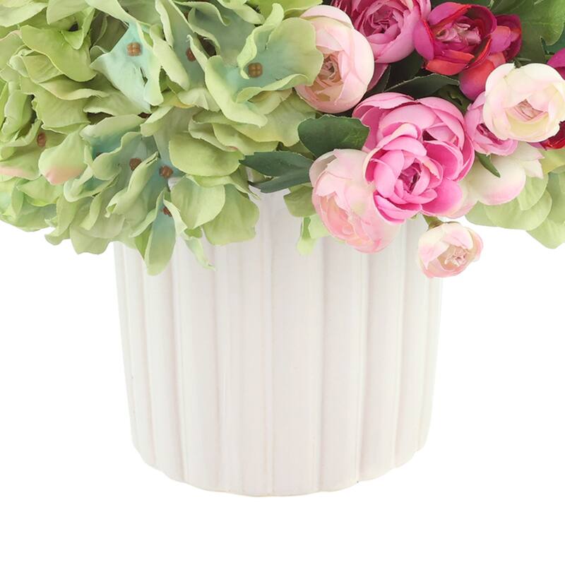 Floral Centerpiece with Hydrangeas and Ranunculus - 13