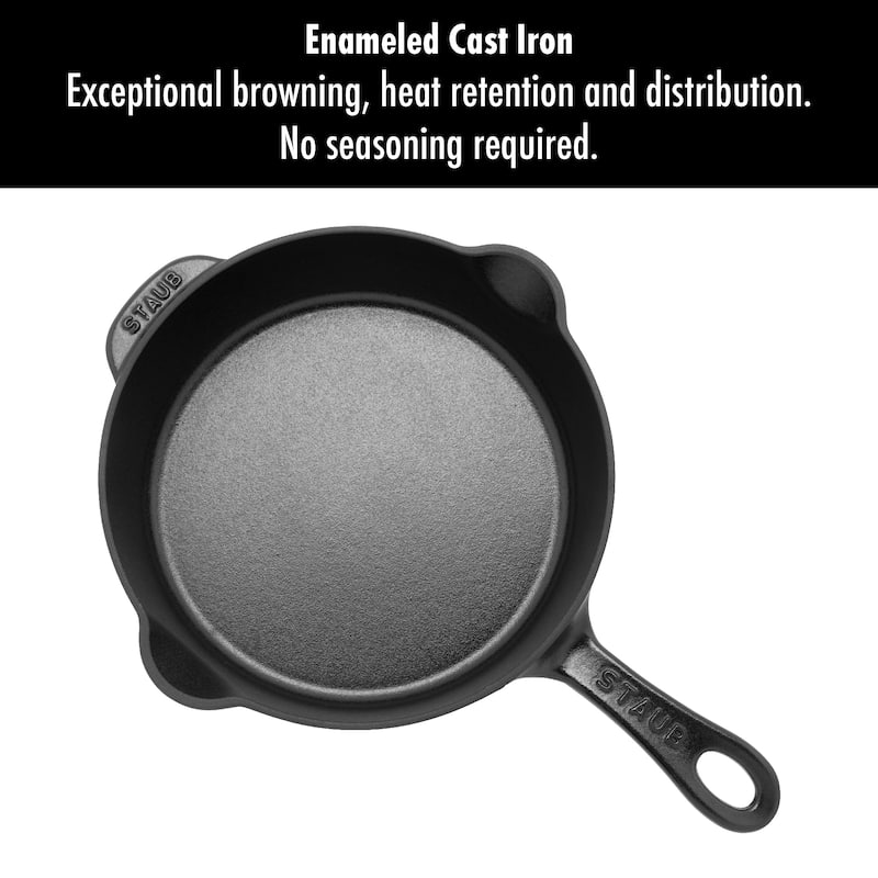 STAUB Cast Iron 8.5-inch Traditional Deep Skillet