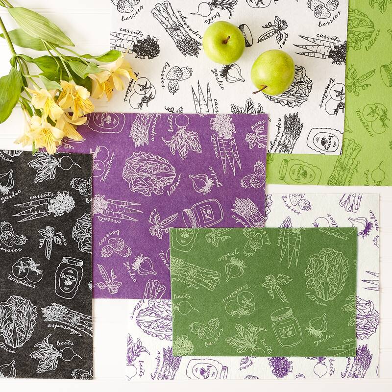 DII Nautical Blue Market Print Fridge Liner (Set of 6)