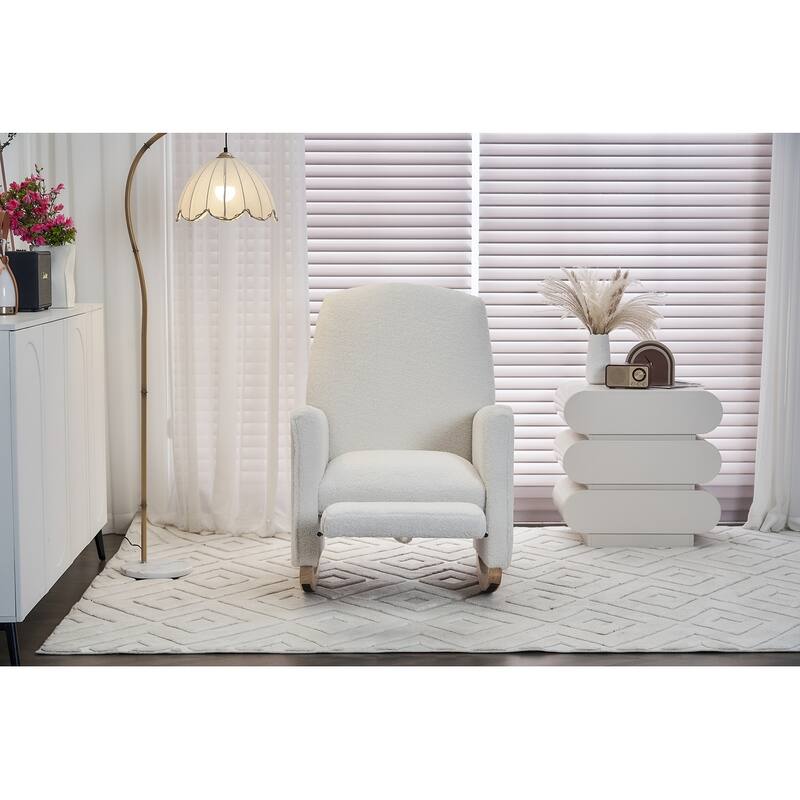 Nursery Rocking Chair With Adjustable Footrest