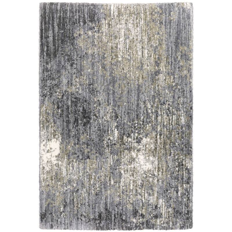 HomeRoots Abstract Shag Rectangle Area Rug