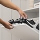 preview thumbnail 14 of 17, White Shoe Cabinet with Full-Length Mirror Stylish Vertical Storage