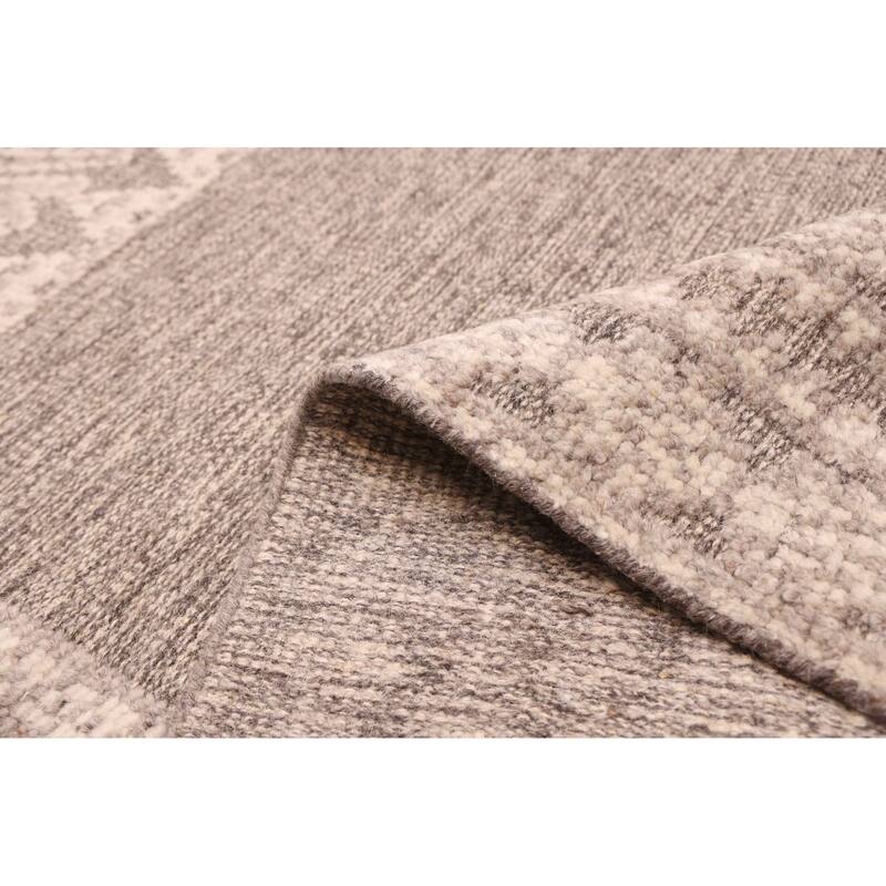 ECARPETGALLERY Hand-knotted Tangier Grey Wool Rug - 5'0 x 7'10