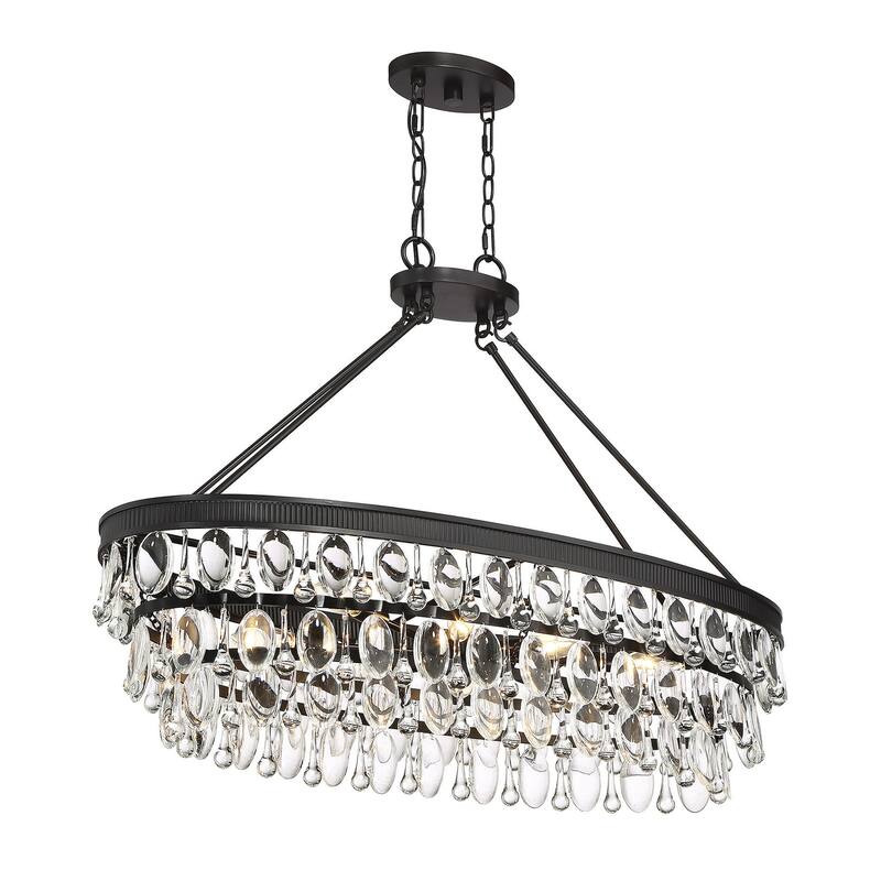 Savoy House Windham 8 Light 38" Wide Crystal Linear Chandelier