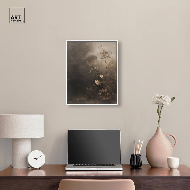 Owl in the Shadows II Canvas by Art Remedy