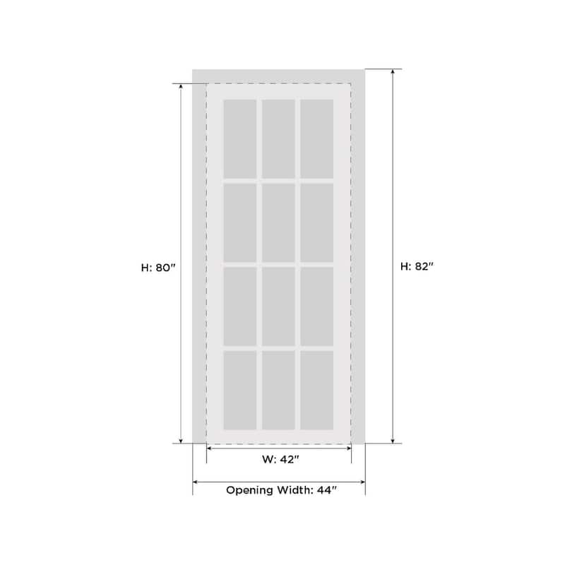 Interior Solid French Door / Mela 0733 Painted White / Single Regular Panel Frame Handle / Bathroom Bedroom Modern Doors