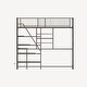 preview thumbnail 6 of 17, Full Size Metal Loft Bed with Desk Charging Station LED Lighting