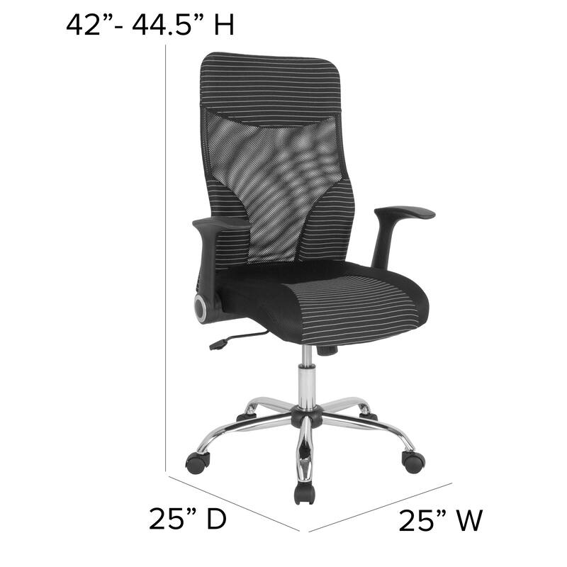 High Back Ergonomic Office Chair with and White Contemporary Mesh Design