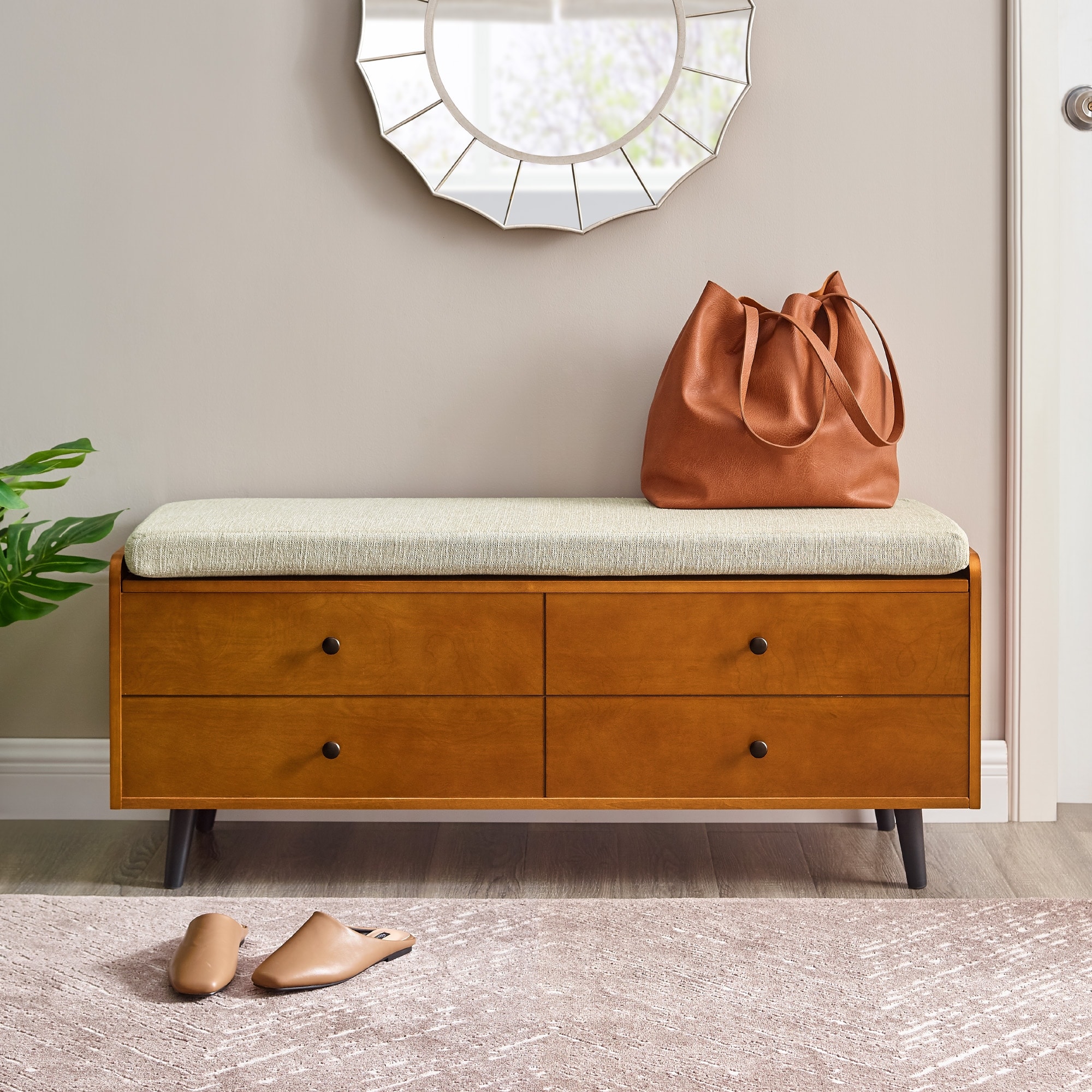 Carson Carrington Upholstered Seat Storage Bench